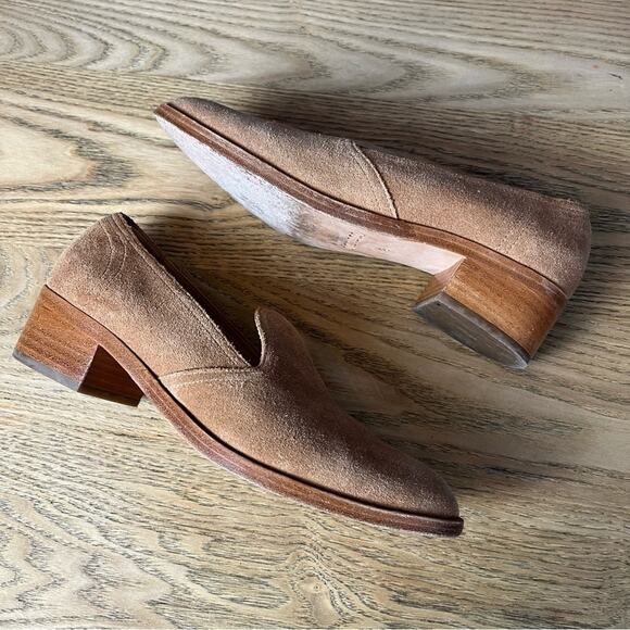 Soludos Sophia Suede Block Heel Loafers Tan Drivers Women’s Size 8 - Picture 8 of 9